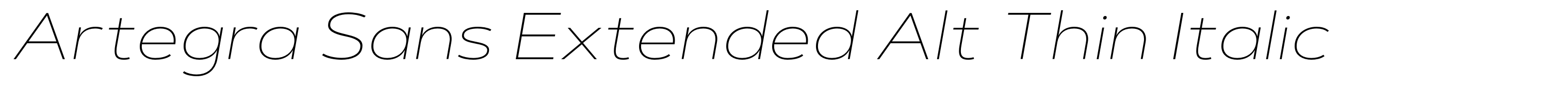 Artegra Sans Extended Alt Thin Italic
